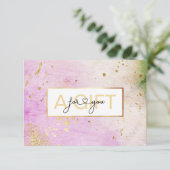 BUSINESS GIFT CERTIFICATE | Modern Watercolour (Staand voorkant)