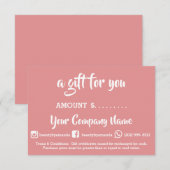 Business Gift Certificate Online Shop Studio-Roos (Voorkant / Achterkant)