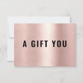 BUSINESS GIFT CERTIFICATE | Rosegold (Voorkant)