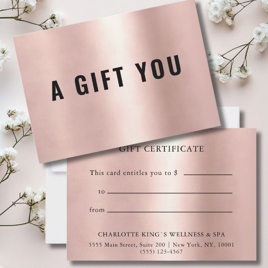 BUSINESS GIFT CERTIFICATE | Rosegold