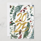 Business Gold 2025 Feestelijke Christmas Pine Boug Feestdagenkaart (Voorkant)