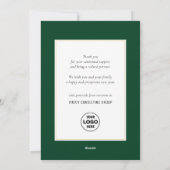 Business Gold 2025 Feestelijke Christmas Pine Boug Feestdagenkaart (Achterkant)