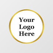 Business Gold en White Sjabloon Uw Logo hier Raamsticker (Vel)