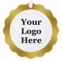 Business Gold en White Uw Logo hier Sjabloon