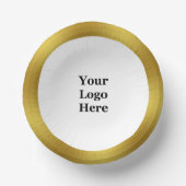 Business Gold en White Uw Logo hier Sjabloon Papieren Kommen (Voorkant)