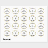 Business Gold en White Uw Logo Productlabel Ronde Sticker (Vel)