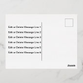 Business Gold White - Uw Logo hier, 2Sided Sjabloo Folie Uitnodiging Briefkaart (Achterkant)