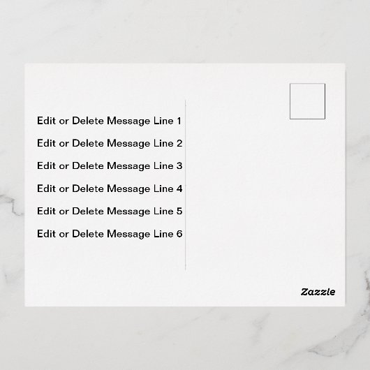 Business Gold White - Uw Logo hier, 2Sided Sjabloo Folie Uitnodiging Briefkaart (Achterkant)