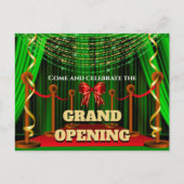 Business grand opende Red Green Gold VIP Aankondigingskaart (Voorkant)