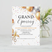 Business Grand Opening Ballonnen & lint snijden Kaart (Staand voorkant)