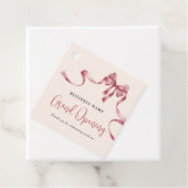 Business Grand Opening Modern rood lint Bedankjes Labels (In situ)