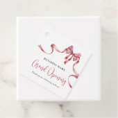 Business Grand Opening Modern rood lint Bedankjes Labels (In situ)