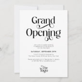 Business Grand Opening Modern Script Logo Elegant Kaart (Voorkant)