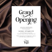 Business Grand Opening Modern Script Logo Elegant Kaart