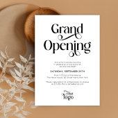 Business Grand Opening Modern Script Logo Elegant Kaart