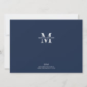 Business Grand Opening Navy Logo Minimalistische f Kaart (Achterkant)