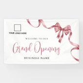 Business Grand Opening Ribbon Logo Welcome Banner (Horizontaal)