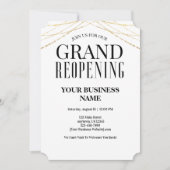 Business Grand ReOpening Faux Gold Kaart (Voorkant)