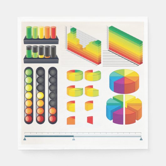 Business Graphs Paper Napkins Servet (Voorkant)