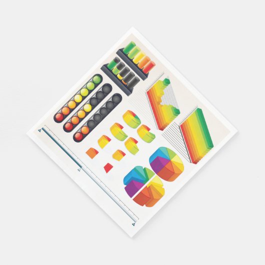 Business Graphs Paper Napkins Servet (Hoek)