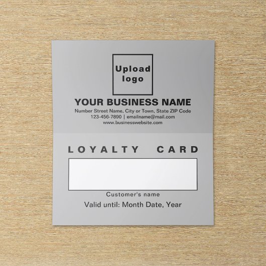 Business Gray Folded Loyalty Kaart