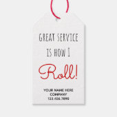 Business Great Service is hoe ik rol Cadeaulabel (Voorkant)