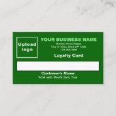 Business Green Flat Loyalty-Kaart Klantenkaartje (Voorkant)