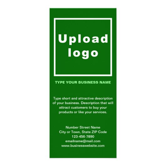 Business Green Rack-Kaart Reclamekaart (Voorkant)