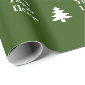 Business Green White-kerstbomen Uw Logo Cadeaupapier (Rol Hoek)