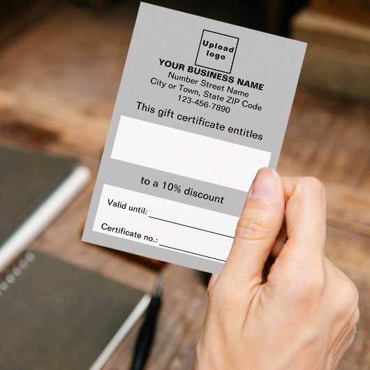 Business Grey Cadeaubon Informatiekaartje