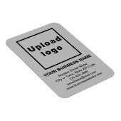 Business Grey Flexible Photo Magnet Magneet (Rechterzijde)