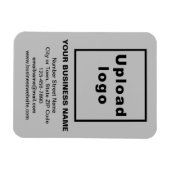 Business Grey Flexible Photo Magnet Magneet (Horizontaal)