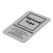 Business Grey Flexible Photo Magnet Magneet (Linkerzijde)