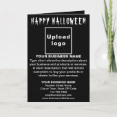 Business Halloween Black Folded Holiday Card Feestdagen Kaart (Voorkant)