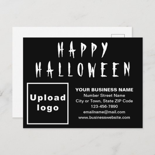 Business Halloween Black Holiday Briefkaart (Voorkant / Achterkant)