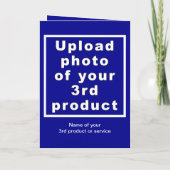 Business Halloween Blue Folded Holiday Card Feestdagen Kaart (Achterkant)