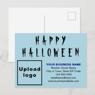 Business Halloween Light Blue Holiday Briefkaart