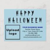 Business Halloween Light Blue Holiday Briefkaart (Voorkant)