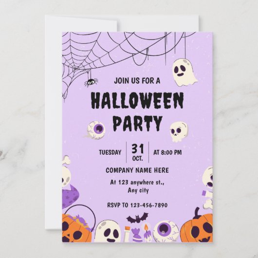 Business Halloween Mixer Office Party Custom Kaart (Voorkant)