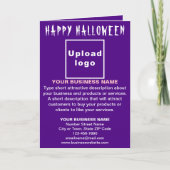 Business Halloween Paars Folded Holiday Card Feestdagen Kaart (Voorkant)