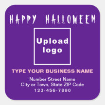 Business Halloween Paars Square Sticker