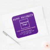 Business Halloween Paars Square Sticker (Envelop)