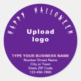 Business Halloween Paarse Round Sticker