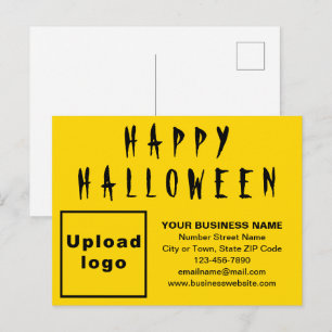 Business Halloween Yellow Holiday Briefkaart