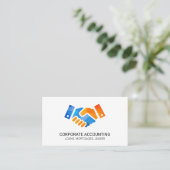 Business Handshake-Logo Visitekaartje (Staand voorkant)