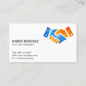 Business Handshake-Logo Visitekaartje (Achterkant)