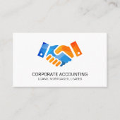 Business Handshake-Logo Visitekaartje (Voorkant)