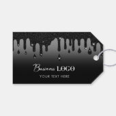 Business Hang Label Kleding Swing Label Zwart Glit Cadeaulabel (Voorkant (Horizontaal))