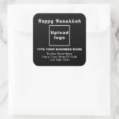Business Hanukkah Black Square Sticker (Tas)