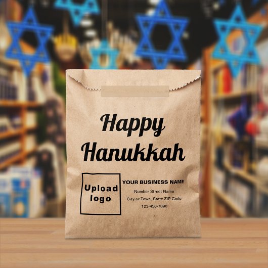 Business Hanukkah Brown Paper Bag Bedankzakje